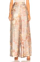 Zimmermann Unbridled Palazzo Pant In Blue,floral,neutrals