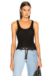 T By Alexander Wang Wooly Rib Tank Top In Black