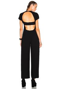 T By Alexander Wang Open Back Jumpsuit In Black