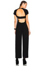 T By Alexander Wang Open Back Jumpsuit In Black