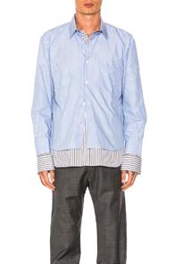 Vetements X Comme Des Garcons Shirt Shirt In Blue,stripes