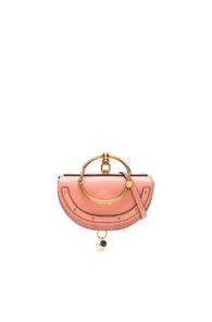 Chloe Small Nile Leather Minaudiere In Pink