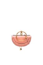 Chloe Small Nile Leather Minaudiere In Pink