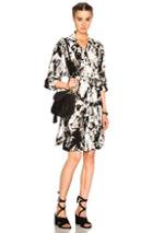 Roberto Cavalli Crepe De Chine Printed Dress In Abstract