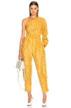 Stella Mccartney Leopard Print Burnout One Shoulder Jumpsuit In Abstract,yellow
