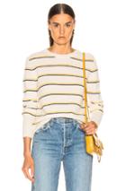 Equipment Duru Sweater In Stripes,yellow,white