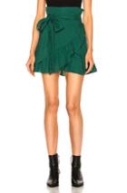 Isabel Marant Etoile Dempster Chic Linen Skirt In Green