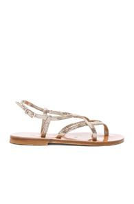 K Jacques Blueut Sandals In Metallics