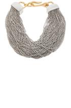 Alexander Wang Ball Chain Necklace In Metallics
