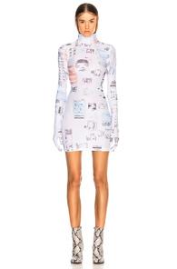 Vetements The Styling Dress In Abstract,white