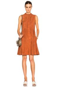 Brock Collection Suede Larissa Dress In Brown