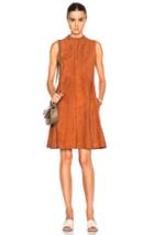 Brock Collection Suede Larissa Dress In Brown