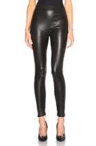 Unravel High Waist Zip Leather Leggings In Black