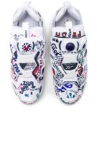 Vetements X Reebok Graffiti Instapump Fury In White,abstract
