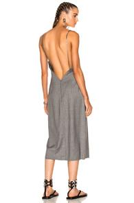 Baja East Pinstripe Dress In Gray,stripes