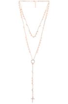 Givenchy Skull Rosary Necklace In Metallics