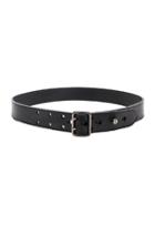Saint Laurent Wide Leather Belt In Black