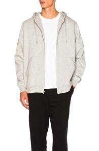 Alexander Wang Zip Up Hoodie In Gray