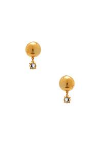 Wasson X Lpa For Fwrd Sphere Stud Earrings With Crystal In Metallics