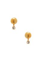 Wasson X Lpa For Fwrd Sphere Stud Earrings With Crystal In Metallics