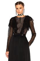 Lanvin Ruffle Trim Top In Black