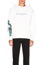 Givenchy Dragon Logo Hoodie In White