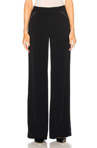 Cushnie Et Ochs Matte Viscose Tuxedo Pant In Black