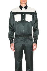 Calvin Klein 205w39nyc Diner Uniform Shirt In Green