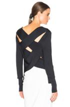 Dion Lee Line Ii Evening Bandage Back Knit Sweater In Blue,black