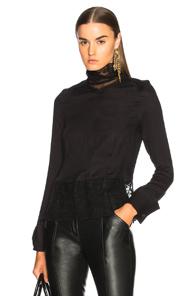 Ann Demeulemeester Turtleneck Blouse In Black