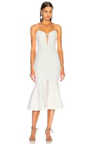 Nicholas Flip Hem Dress In White