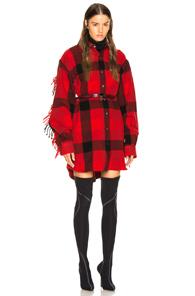 Vetements Flannel Western Shirt In Black,plaid,red