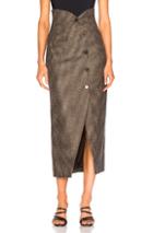 Nanushka Sari Skirt In Brown,black,plaid