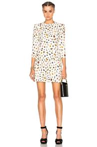 Alexander Mcqueen Obsess Dress In White,abstract