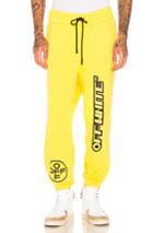Off-white Off Sweatpants In Yellow