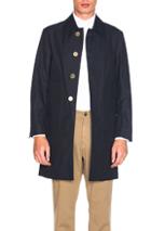 Thom Browne Classic Packable Waxed Cotton Jacket In Blue