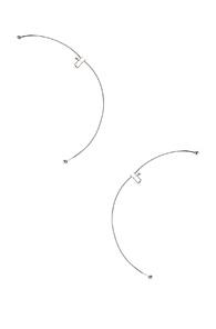 Y/project Semi Hoop Earring In Metallic
