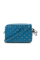 Valentino Rockstud Spike Crossbody Bag In Blue