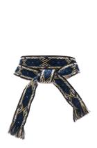 Isabel Marant Etoile Ulan Carpet Belt In Blue,geometric Print,abstract