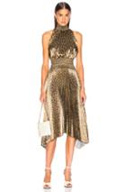 A.l.c. Spotted Leopard Foil Renzo Dress In Animal Print,brown