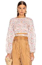Atoir Love Sick Crop Top In Floral,white