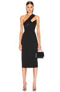 Cushnie Asymmetrical One Shoulder Dress In Black