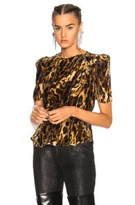 Isabel Marant Udell Top In Animal Print,brown,neutrals
