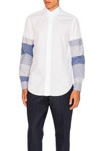 Loewe Patchwork Sleeve Shirt In White