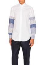 Loewe Patchwork Sleeve Shirt In White