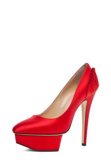 Charlotte Olympia Paloma Signature Court Island Platform In Red