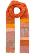 Junya Watanabe Checkered Link Scarf In Orange,blue