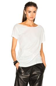 Ann Demeulemeester Short Sleeve Wrap Tee In White
