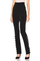 David Koma Loops & Metal Balls Hem Embroidered Trousers In Black