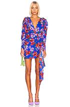 Magda Butrym Lagos Dress In Blue,floral,red,purple